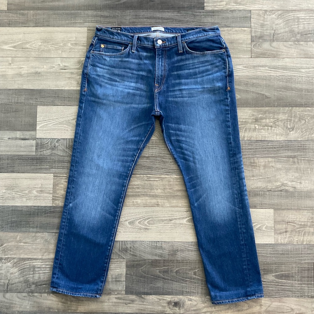 36x30 Ace Rivington Athletic Taper Jeans Men’s Blue Candiani Denim Stretch
